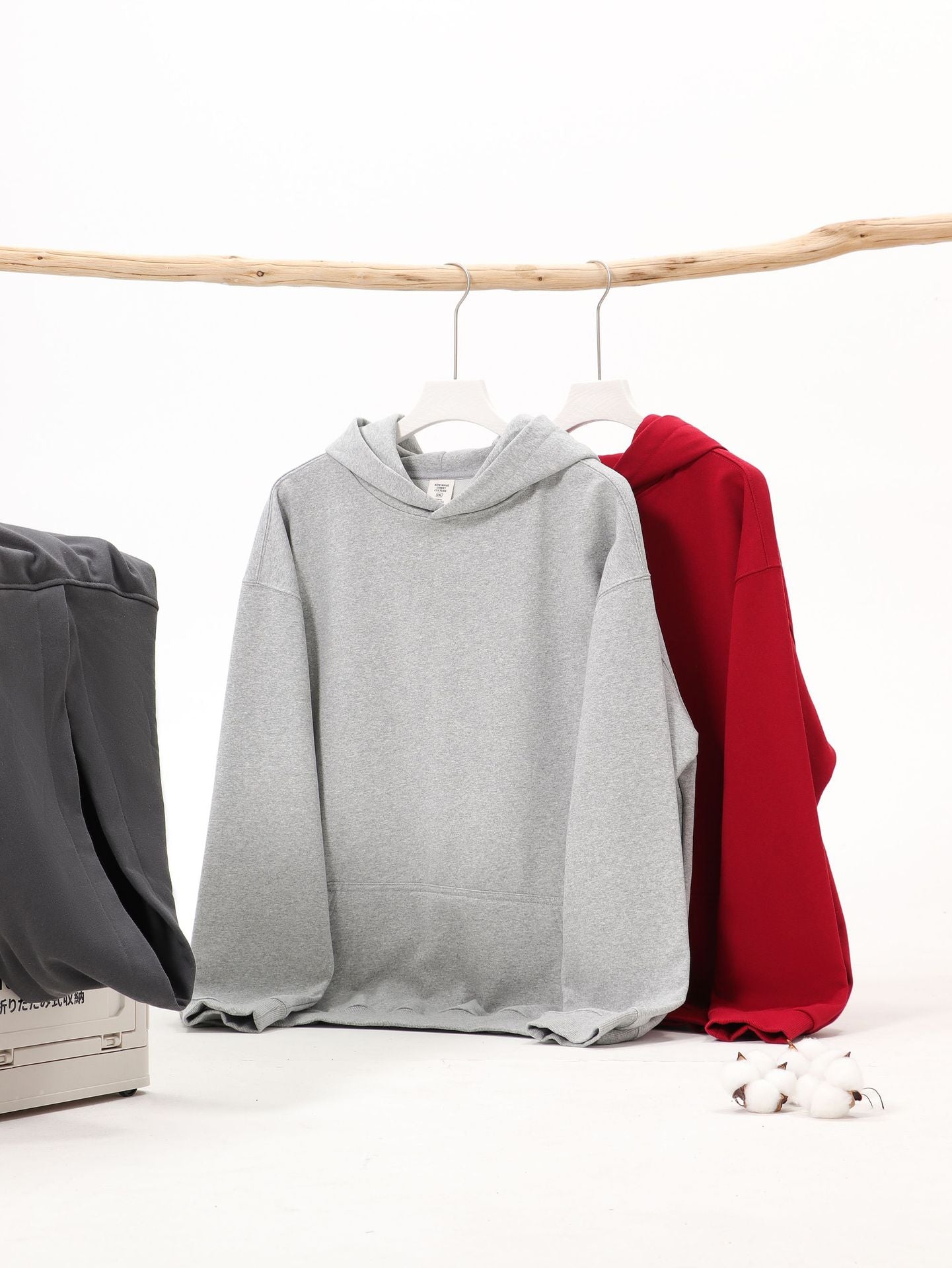 Fleece Pullover Heavyweight Pure Color Streetwear High Quality Custom Puff Print Blank Wholesale Fashion Hoodies for Men