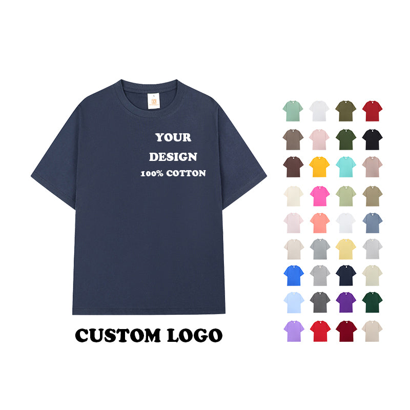 100% Cotton Heavyweight T-shirt Drop Shoulder Loose Custom High Quality Multi Color Blank Wholesale Streetwear Men's T-shirts