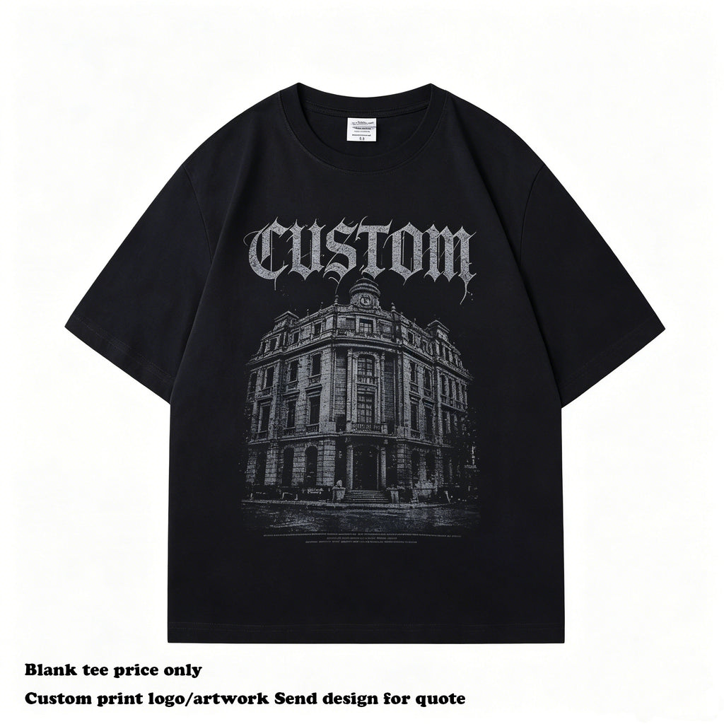 Summer New Style Men's T-shirts Drop Shoulder Custom Streetwear Hot Sale Puff Printing High Quality Wholesale Plain t Shirt
