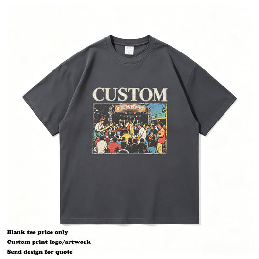 Wholesale Summer T-shirt Men's High Quality Round Neck Quick Dry Custom Print Embroidery logo Streetwear Lightweight T-shirt