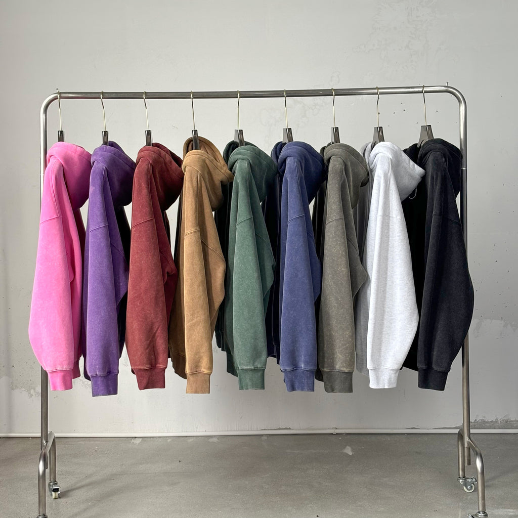 Manufacturer Hoodies Puff Printing Washed Blank Full Zip Hoodie Drop Shoulder High Quality Wholesale Hoodies