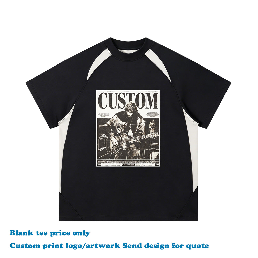 Men's T-shirts Gym New Design High Quality Raglan Sleeve Crew Neck Breathable Summer New Design Contrast Color Splicing T-shirt