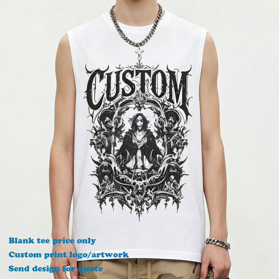 Oem New Style T-shirt Wireless Gym Embroidery logo Streetwear Custom Sport tank Fashion High Quality Personalized T-shirt