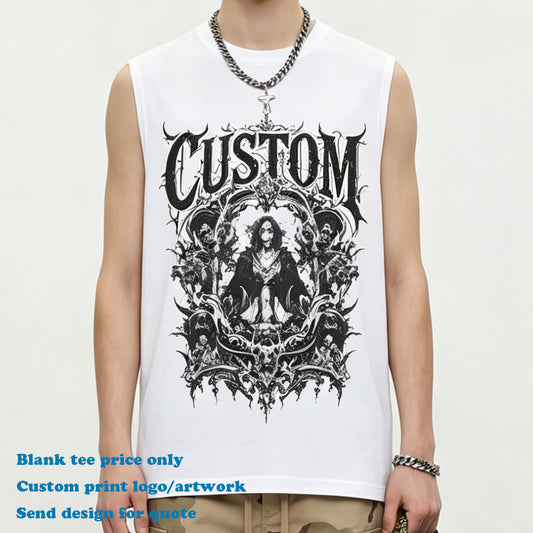 Oem New Style T-shirt Wireless Gym Embroidery logo Streetwear Custom Sport tank Fashion High Quality Personalized T-shirt