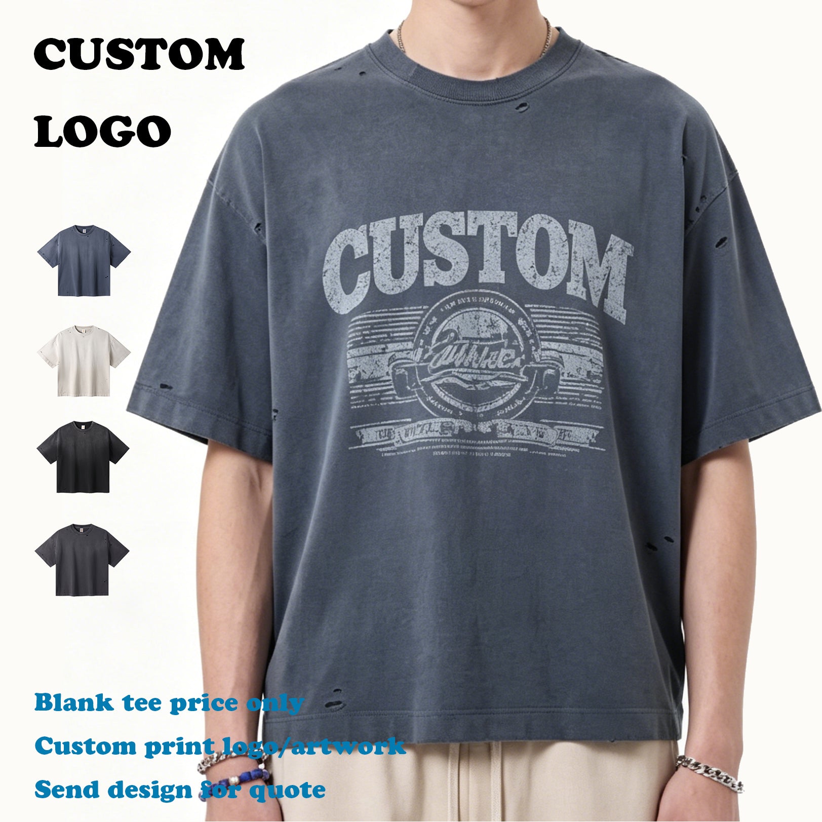 OEM Custom Heavyweight Washed T-Shirt Casual High Quality Vintage Short Sleeve Round Neck Blank Design Streetwear Tshirt for Men