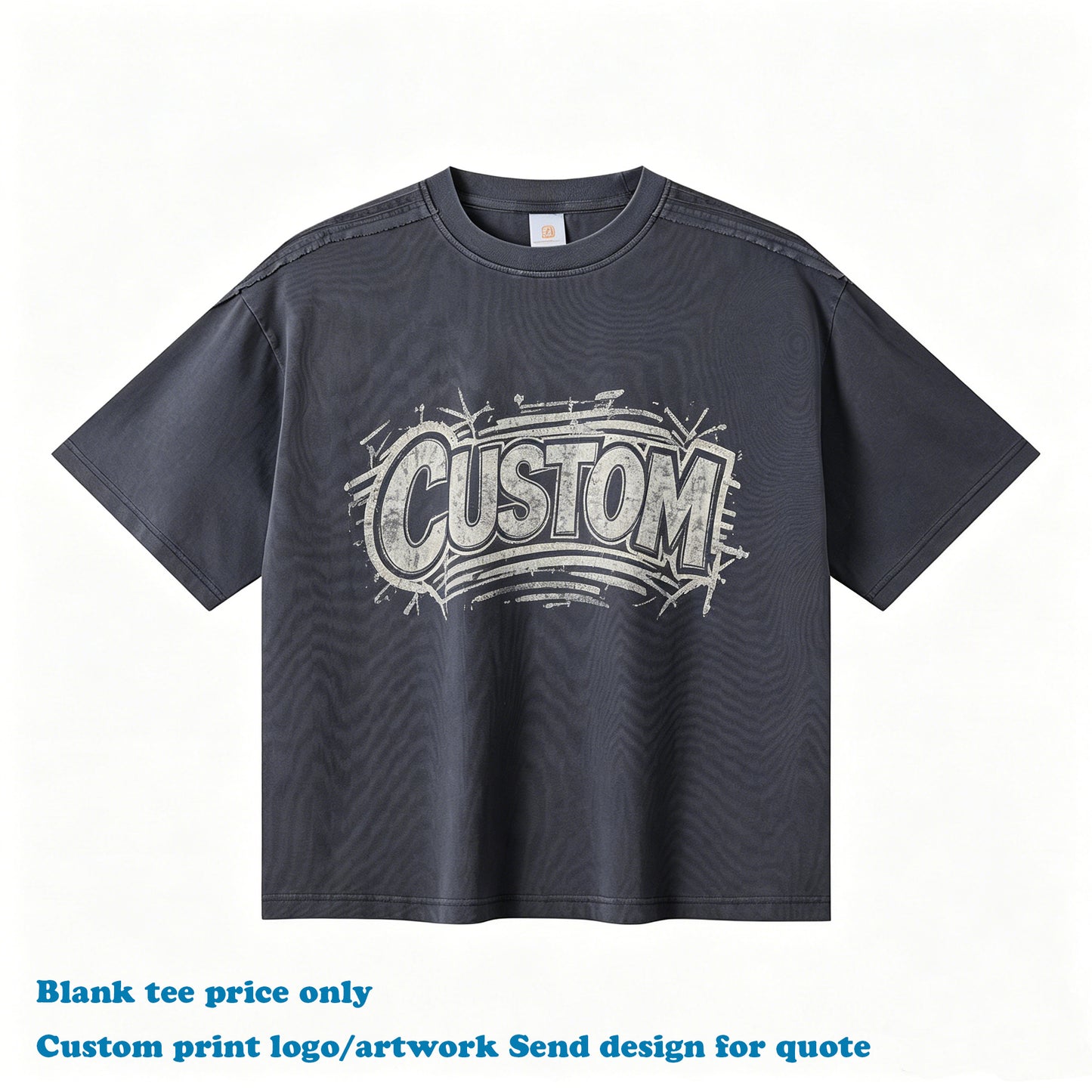 Vintage T-shirt Custom logo High Quality New Design Summer Short Sleeve O-neck Blank Streetwear Plain Cotton Shirt for Men