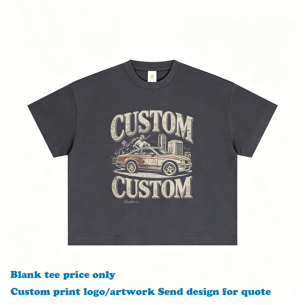 Custom Boxy T-shirt Drop Shoulder Crew Neck Casual High Quality 100% Cotton Design Wholesale Streetwear Plain t Shirt for Men