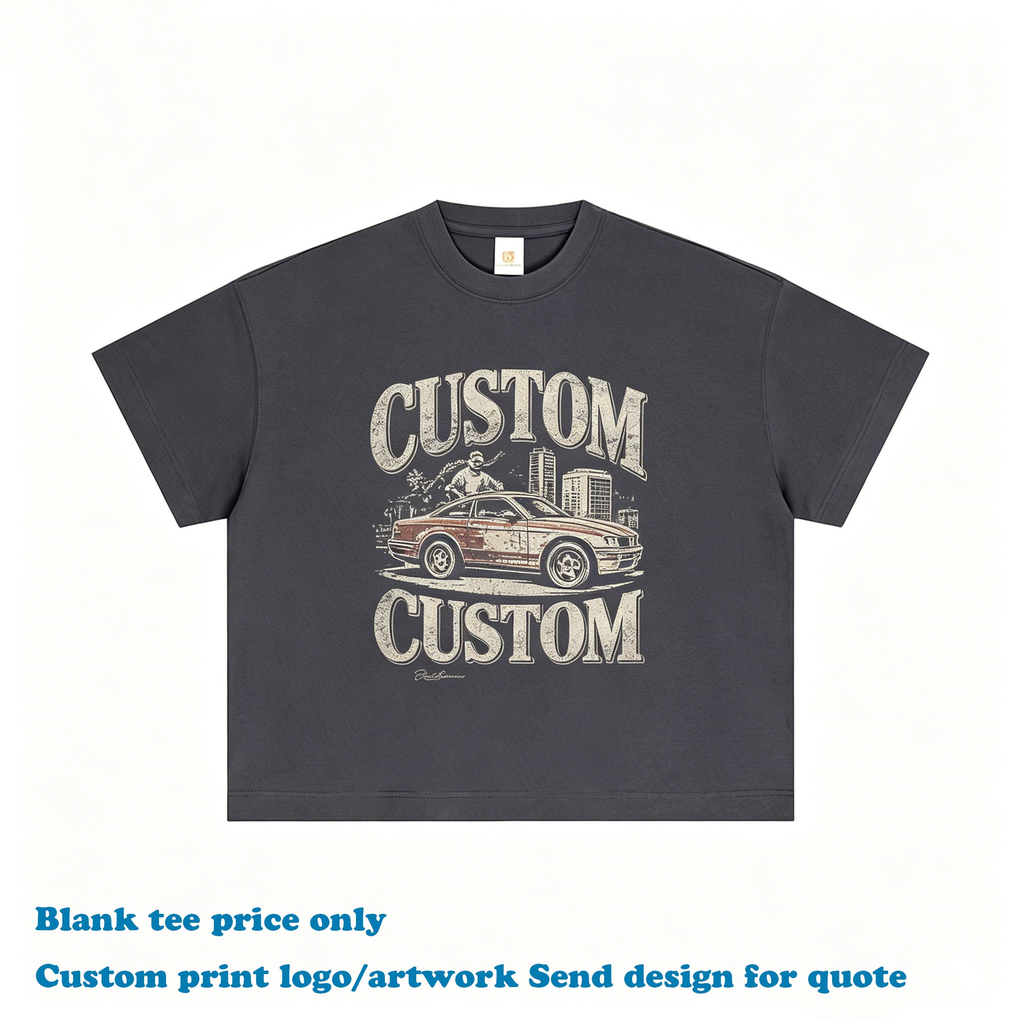 Custom Boxy T-shirt Drop Shoulder Crew Neck Casual High Quality 100% Cotton Design Wholesale Streetwear Plain t Shirt for Men