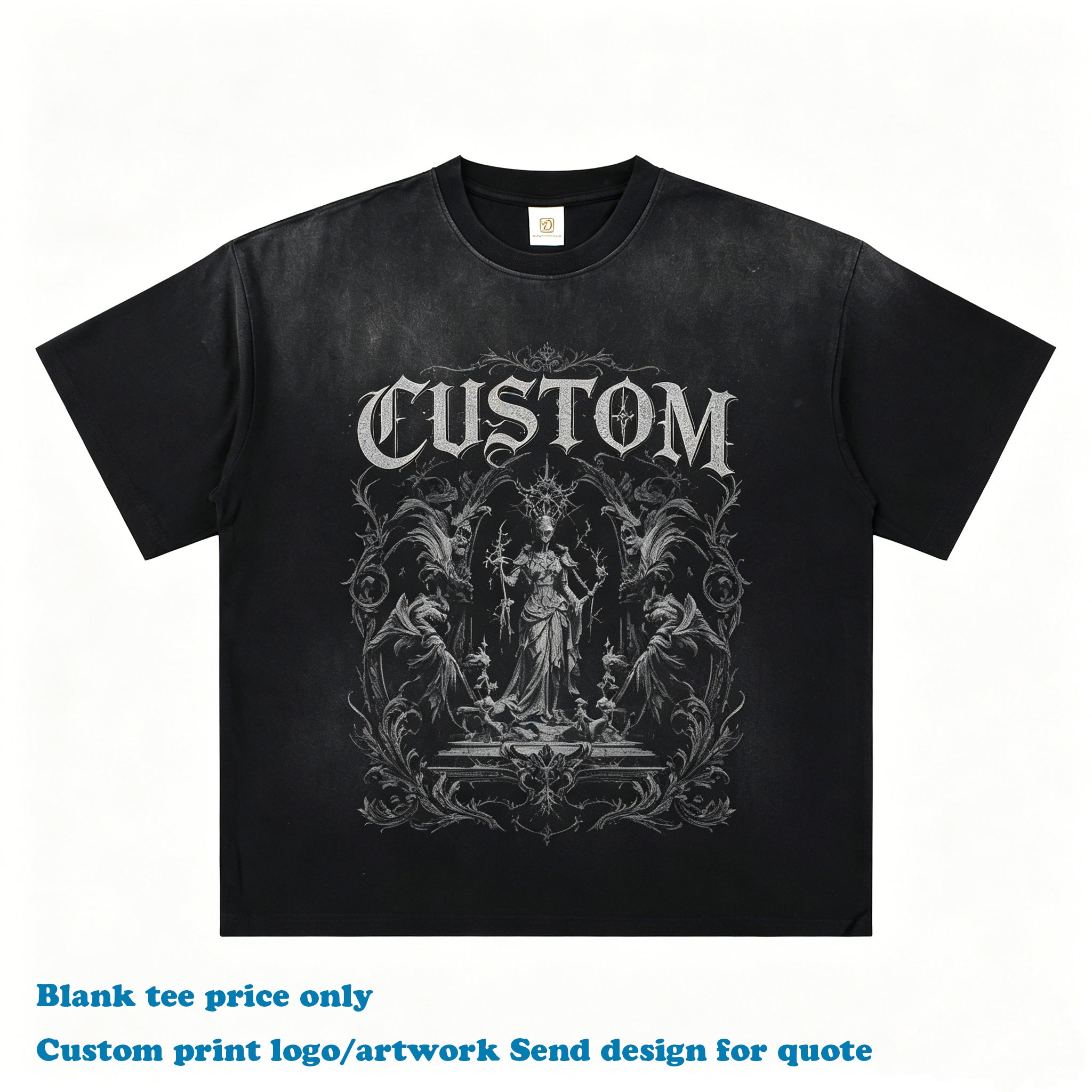 Custom 100% Cotton T-shirt Round Neck Drop Shoulder Washed Vintage High Quality New Style Wholesale Casual Fashion T-shirt