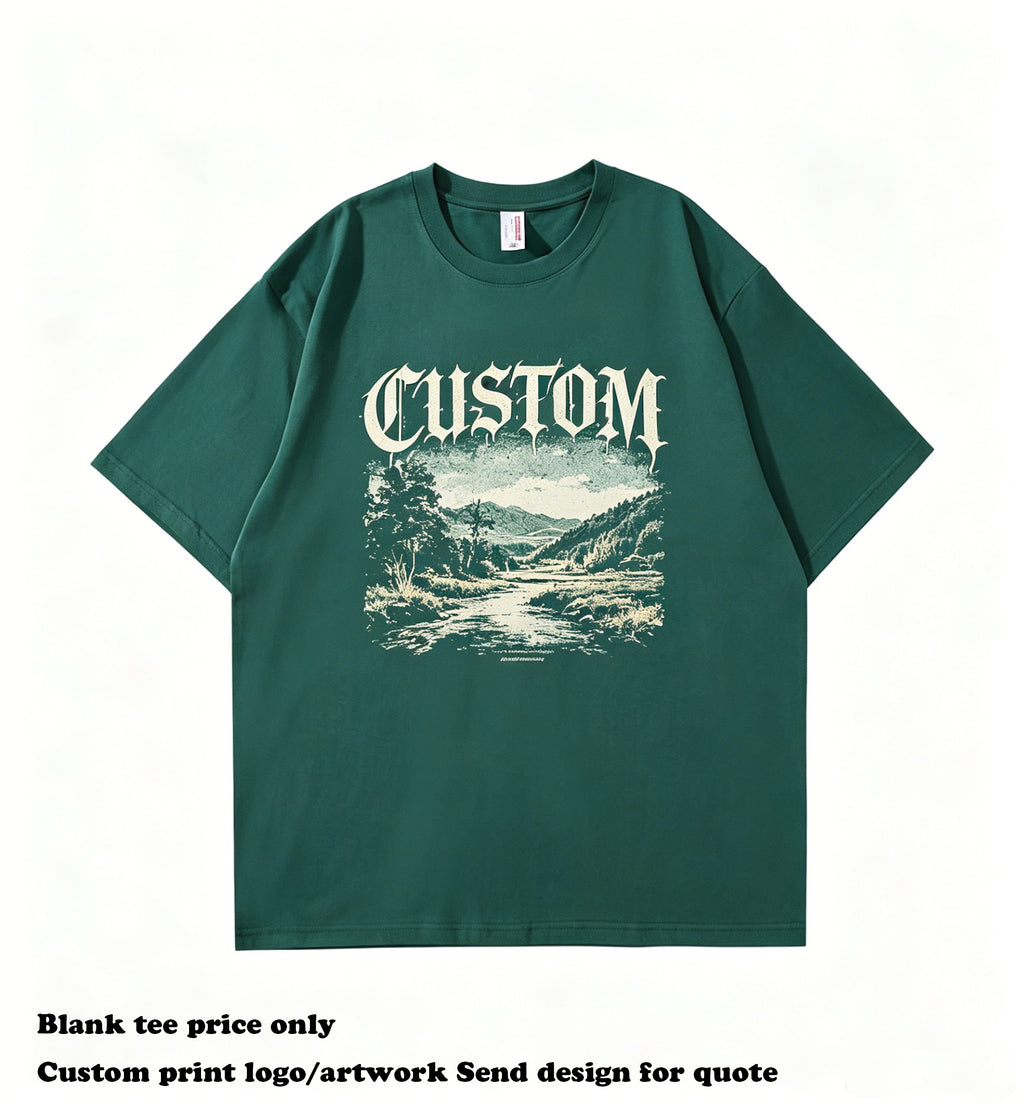 Men's T-shirts Summer Short Sleeve High Quality New Design Custom Embroidery logo O-neck Blank Streetwear Personalized T-shirt