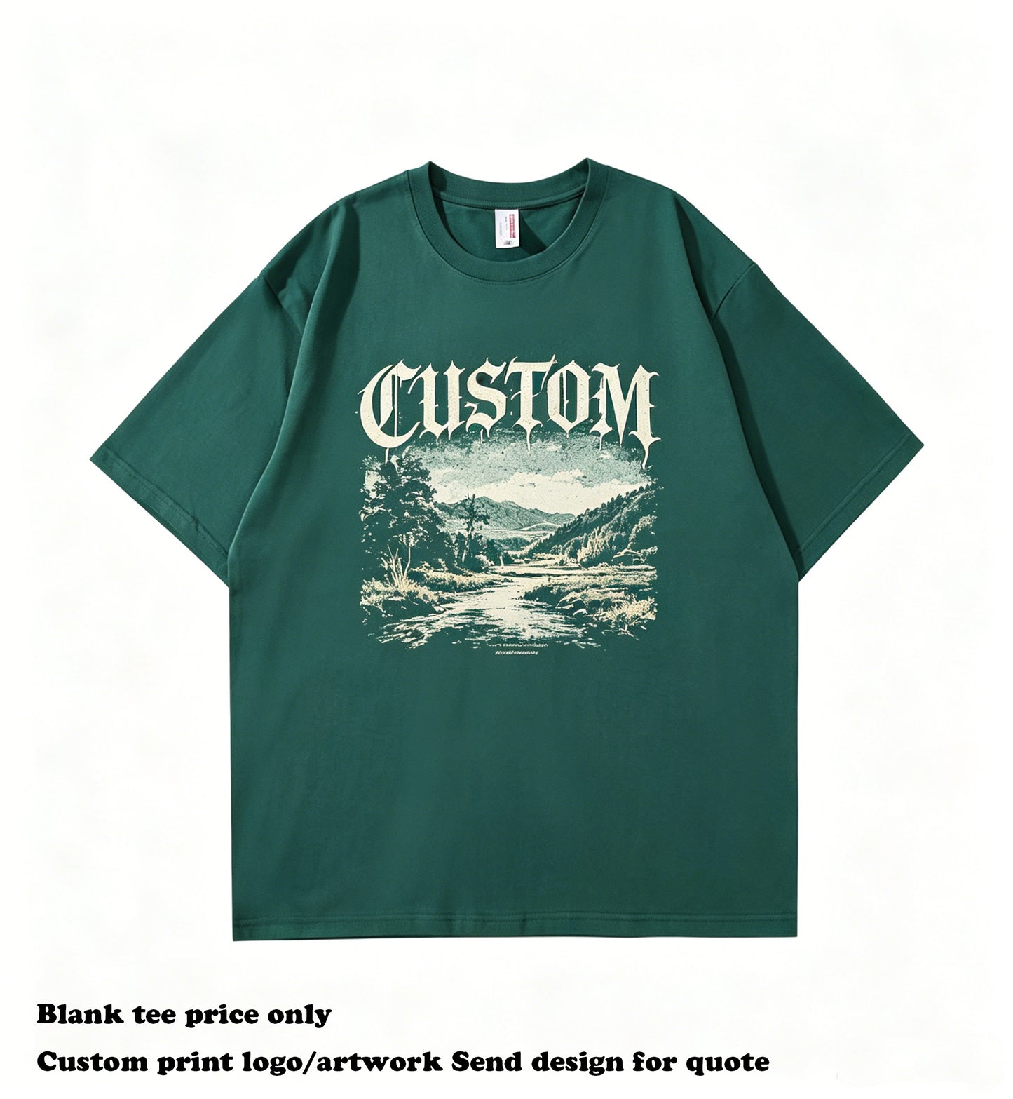 Men's T-shirts Summer Short Sleeve High Quality New Design Custom Embroidery logo O-neck Blank Streetwear Personalized T-shirt