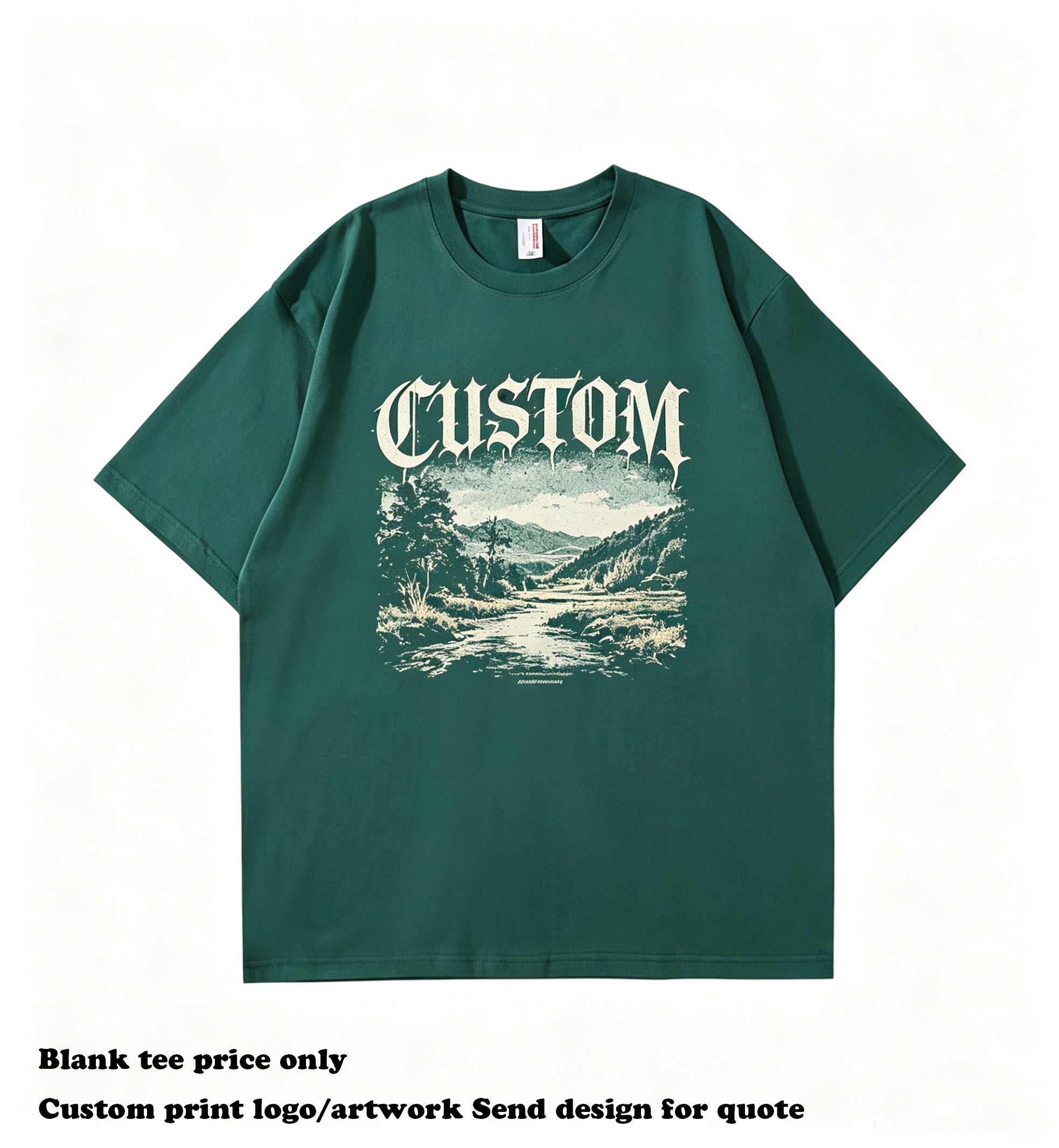 Men's T-shirts Summer Short Sleeve High Quality New Design Custom Embroidery logo O-neck Blank Streetwear Personalized T-shirt