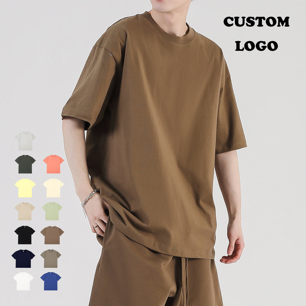 High Quality Drop Shoulder T-shirt Streetwear Multi Color 100% Cotton Short Sleeve High Quality Wholesale Personalized T-shirt