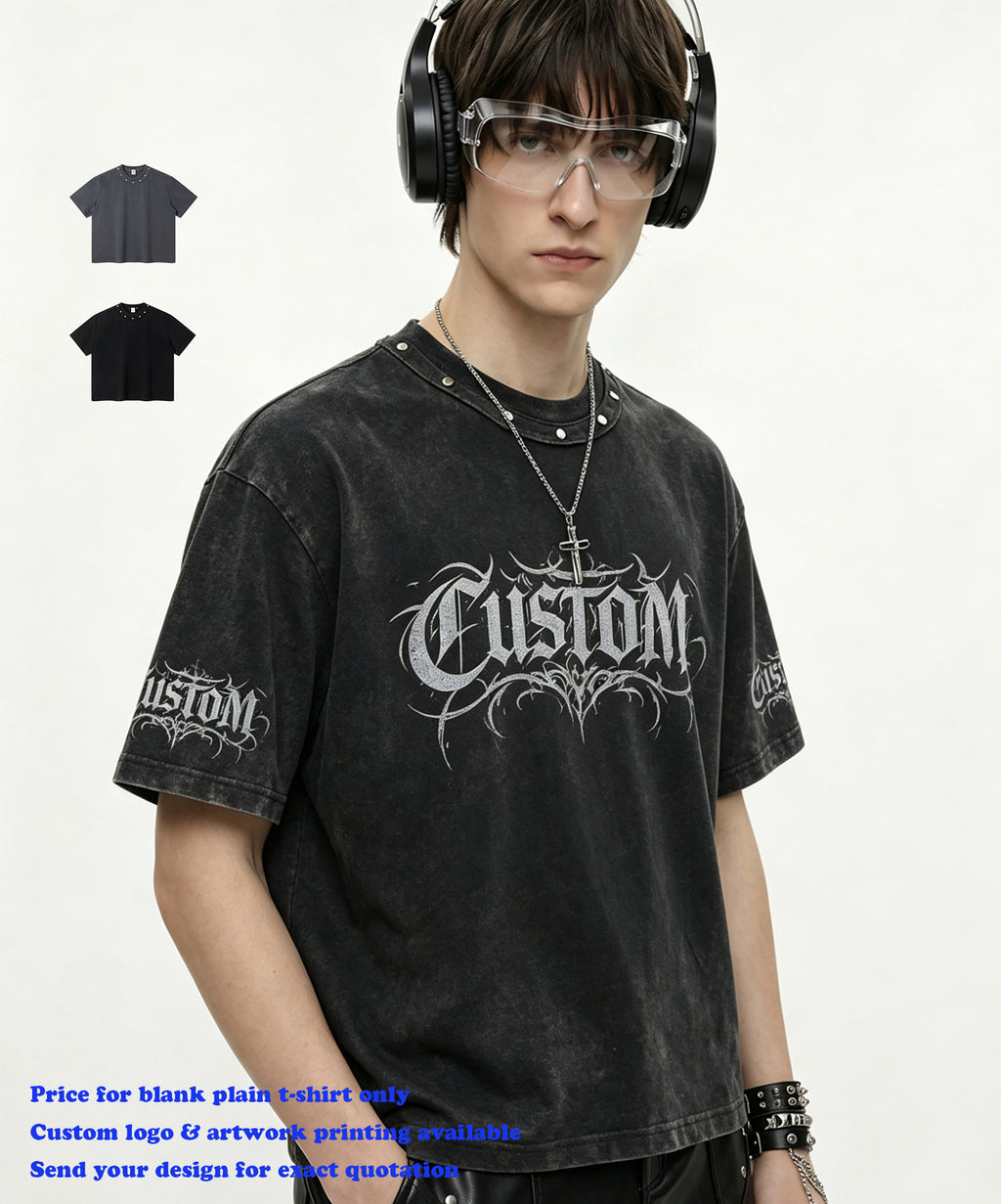 Wholesale T-shirt Vintage Custom 100% Cotton New Style Fashion Summer Short Sleeve Streetwear High Quality Boxy Men's T-shirts