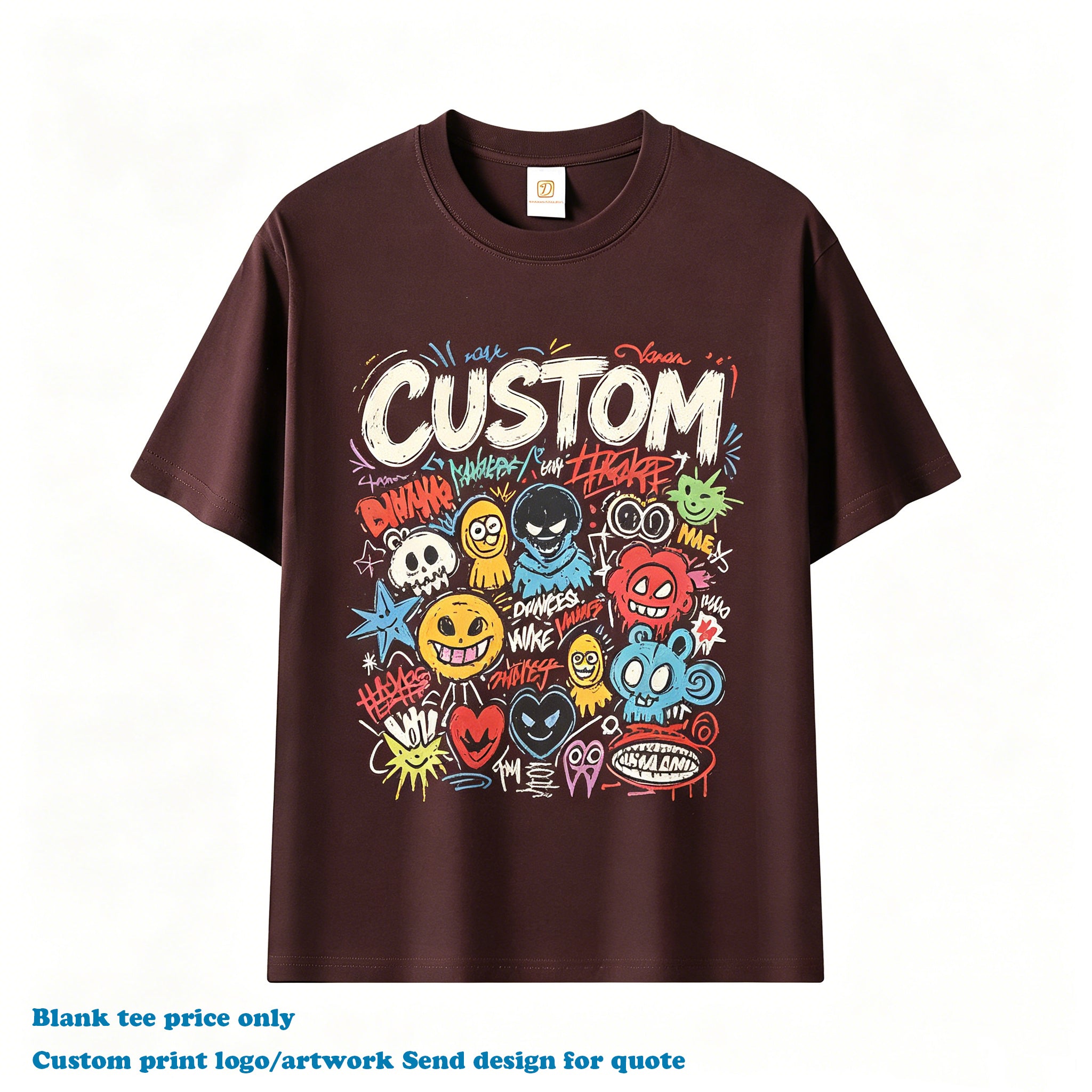 Hot Sale High Quality T-shirt Custom Design 100% Cotton Multi Color Wholesale Streetwear Puff Printing t Shirt for Men