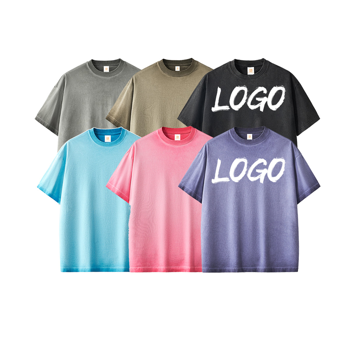 280g Heavyweight Tshirts 100% Cotton Custom Acid Wash High Quality Plain Vintage Streetwear Unisex Fashion Puff Printing Hoodie