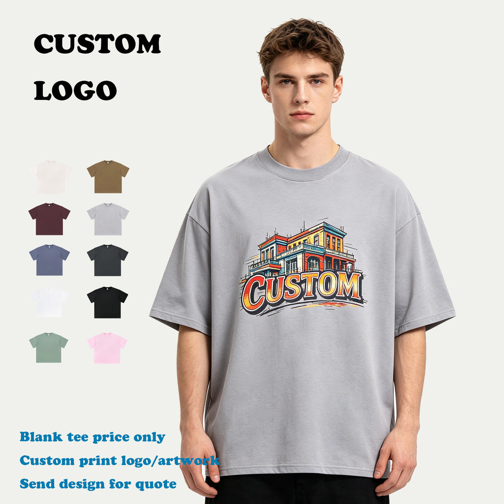 Oversized Customized t Shirts Streetwear Design Summer Short Sleeve Drop Shoulder High Quality Round Neck Wholesale T-shirts