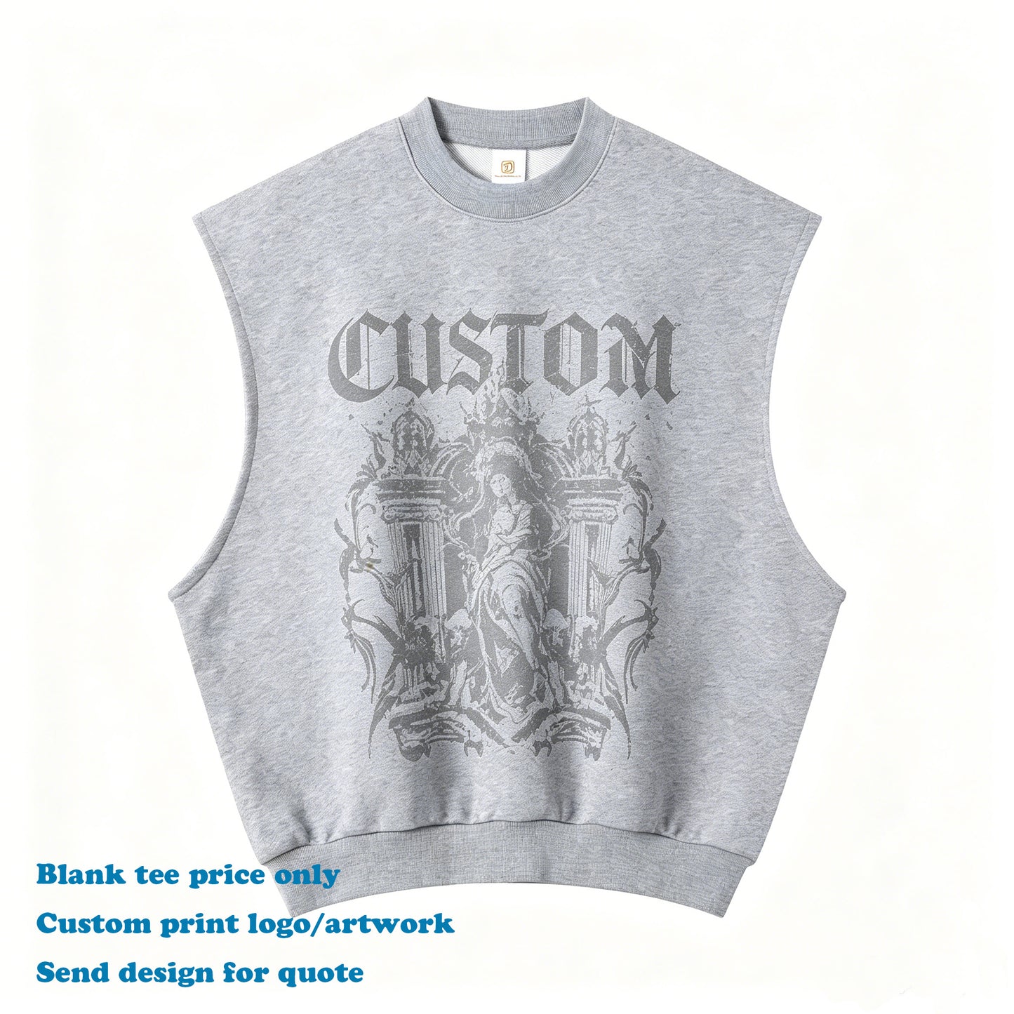 Custom Gym tank Sport Heavy Cotton Streetwear Sleeveless Breathable High Quality O-neck Fashion Men's Dtf Transfers for t Shirts