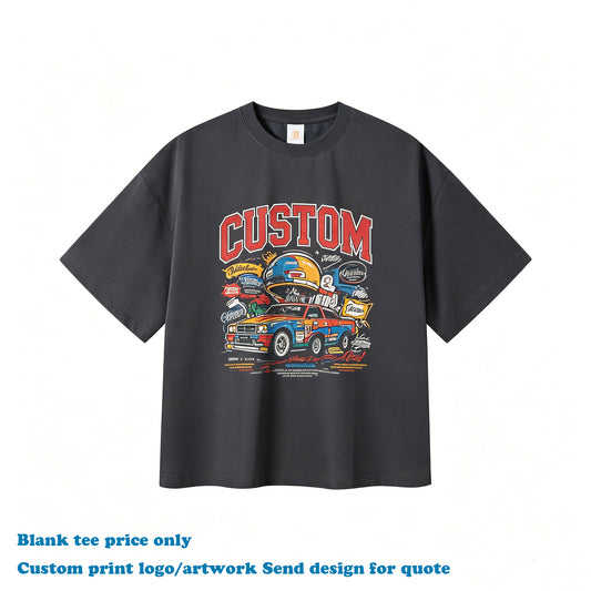 Wholesale Men's T-shirts Customized Design High Quality Round Neck Boxy Cropped Streetwear Fashion Short Sleeve t Shirt Design
