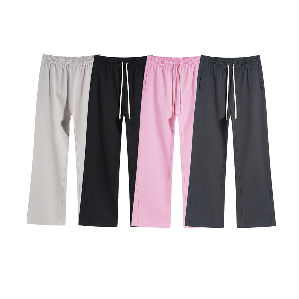 Heavyweight Custom Patchwork High Quality Blank Terry Pure Color Polyester/Cotton Screen Printed Streetwear Wholesale Sweatpants