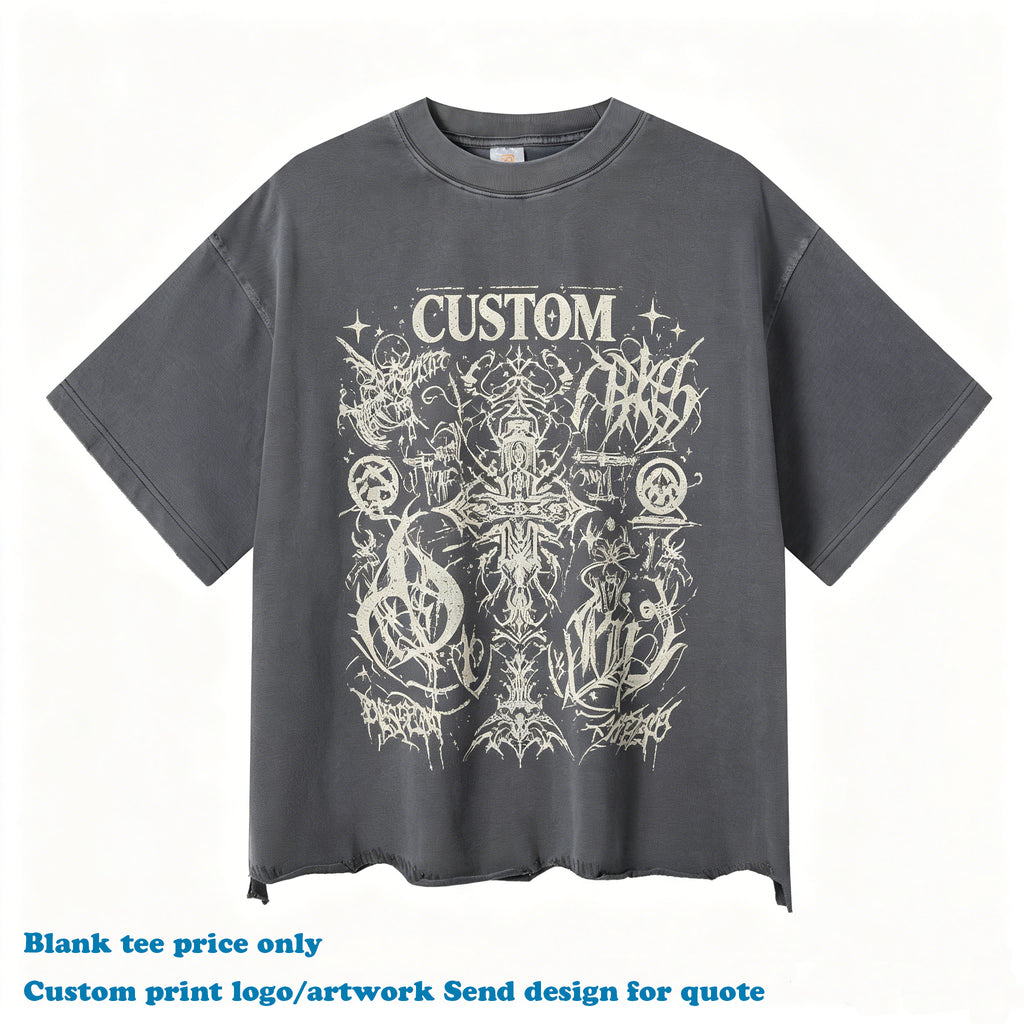 Customized t Shirts O-neck Blank High Quality Custom New Design Short Sleeve 100% Cotton Vintage Streetwear Hip Hop T-shirts