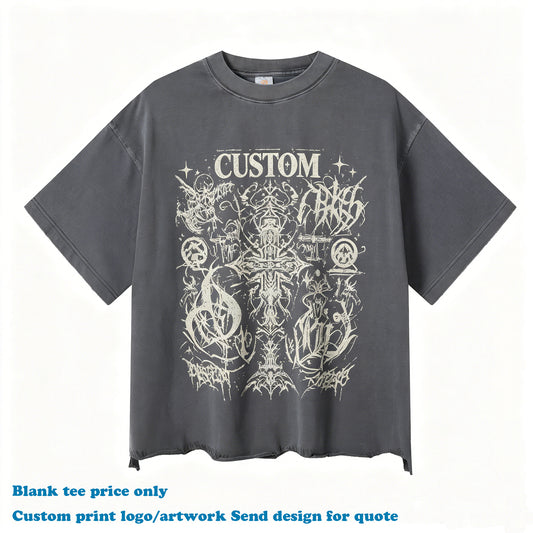 Customized t Shirts O-neck Blank High Quality Custom New Design Short Sleeve 100% Cotton Vintage Streetwear Hip Hop T-shirts