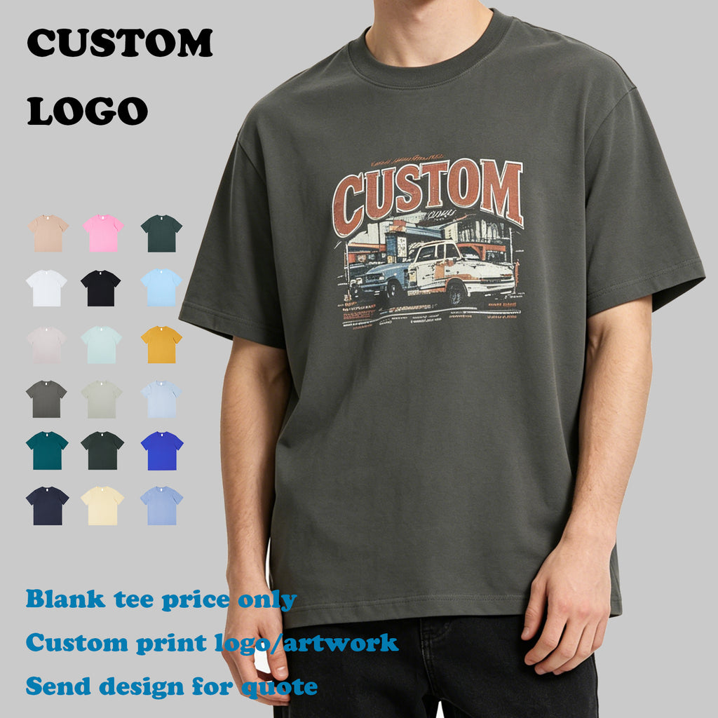 Customized Tshirts Plain High Quality Crew Neck New Design Blank Heavy Cotton Loose Short Sleeve Streetwear Personalized T-shirt