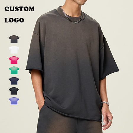 350g Heavyweight T-shirt Custom Vintage Streetwear Short Sleeve T-shirt Washed High Quality Wholesale Fashion t Shirt for Men