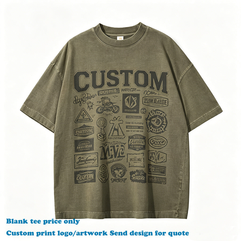 OEM Custom T-shirt Blank O-neck High Quality 100% Cotton Vintage Streetwear Washed New Design Short Sleeve Summer T-shirt