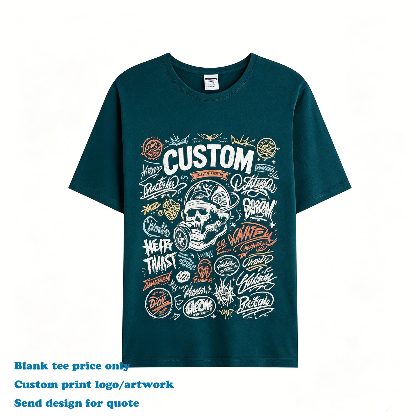 Custom Plus Size Men's T-shirt Summer Casual 100% Cotton Streetwear High Quality O-neck Wholesale Dtf Transfers for t Shirts