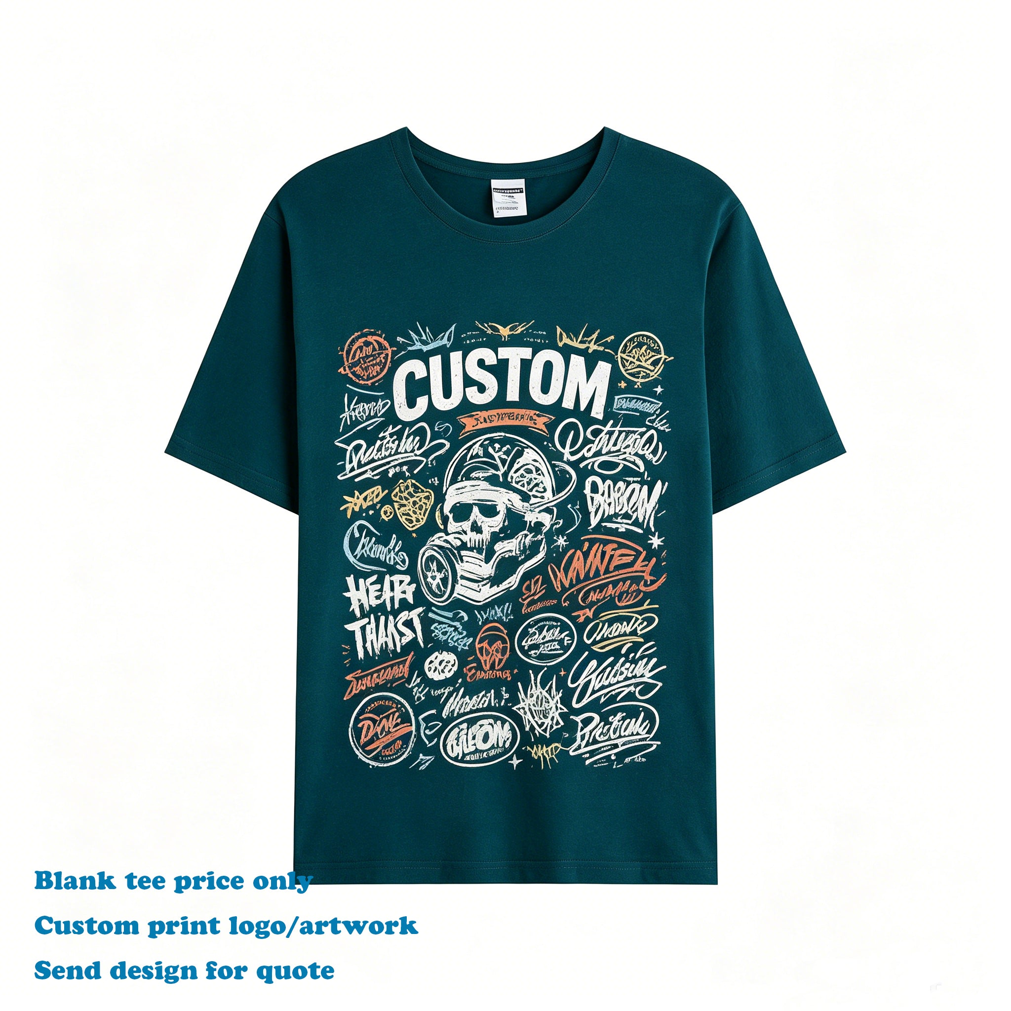 Custom Plus Size Men's T-shirt Summer Casual 100% Cotton Streetwear High Quality O-neck Wholesale Dtf Transfers for t Shirts