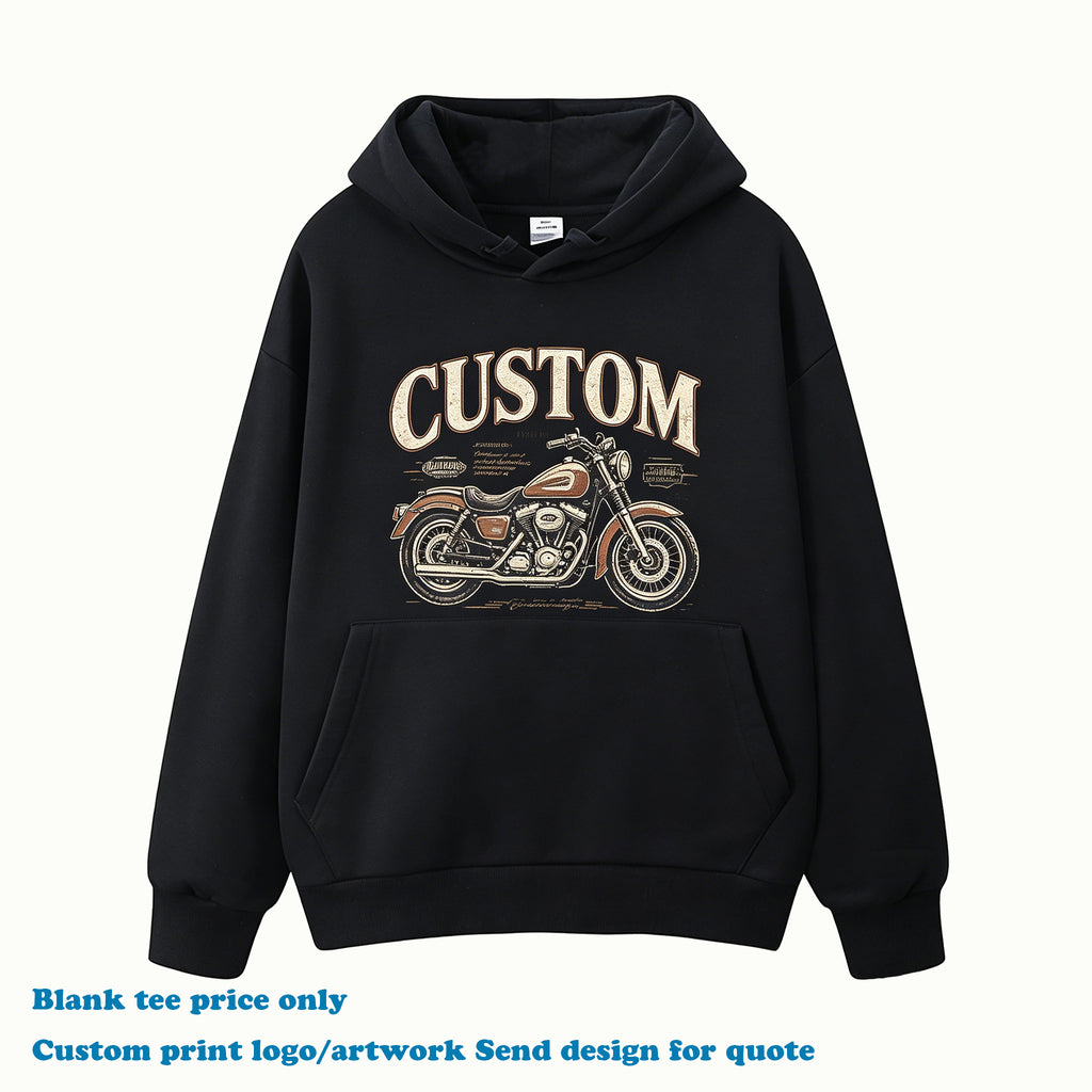 Wholesale Men's Hoodies Custom Streetwear Casual Drop Shoulder New Design Blank High Quality Fleece Screen Printed Hoodie