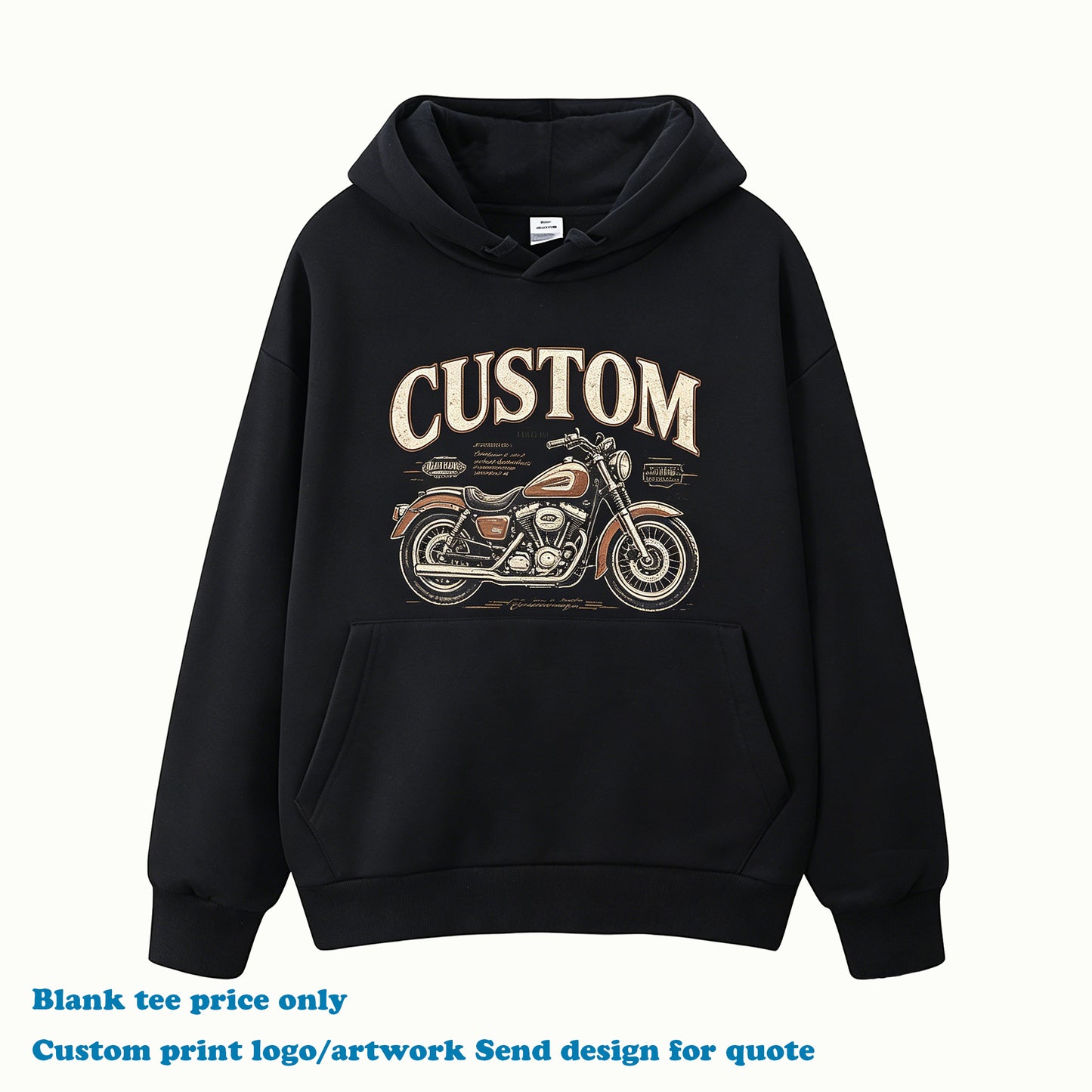 Wholesale Men's Hoodies Custom Streetwear Casual Drop Shoulder New Design Blank High Quality Fleece Screen Printed Hoodie
