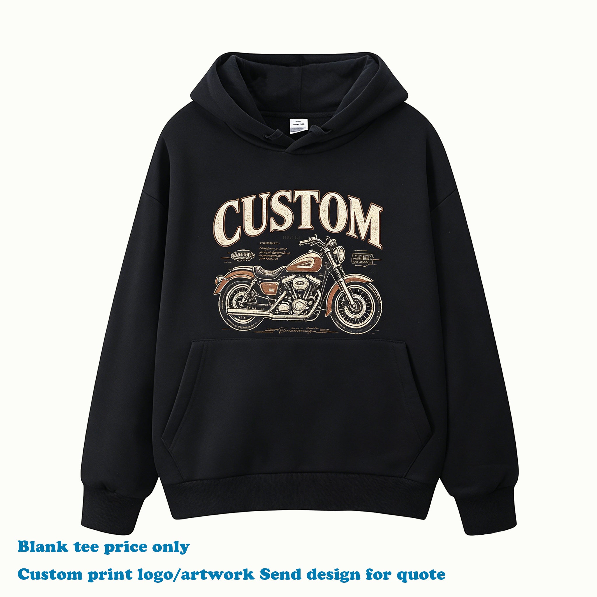 Wholesale Men's Hoodies Custom Streetwear Casual Drop Shoulder New Design Blank High Quality Fleece Screen Printed Hoodie