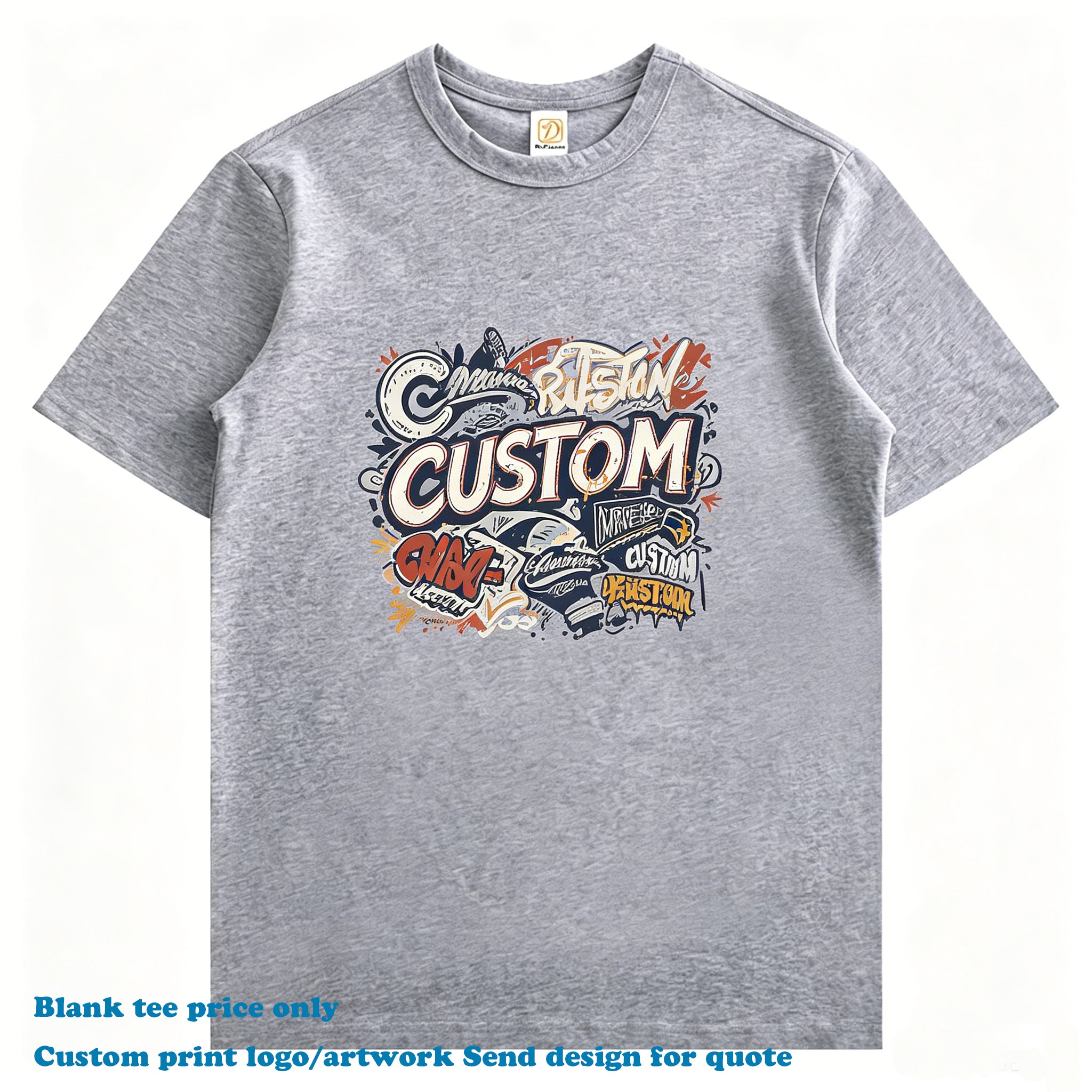 100% Cotton T-shirt New Design Summer Streetwear Casual Custom logo Round Neck Multicolor t Shirt for Men High Quality