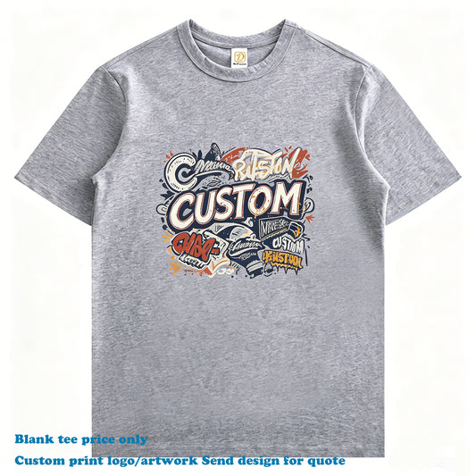 100% Cotton T-shirt New Design Summer Streetwear Casual Custom logo Round Neck Multicolor t Shirt for Men High Quality