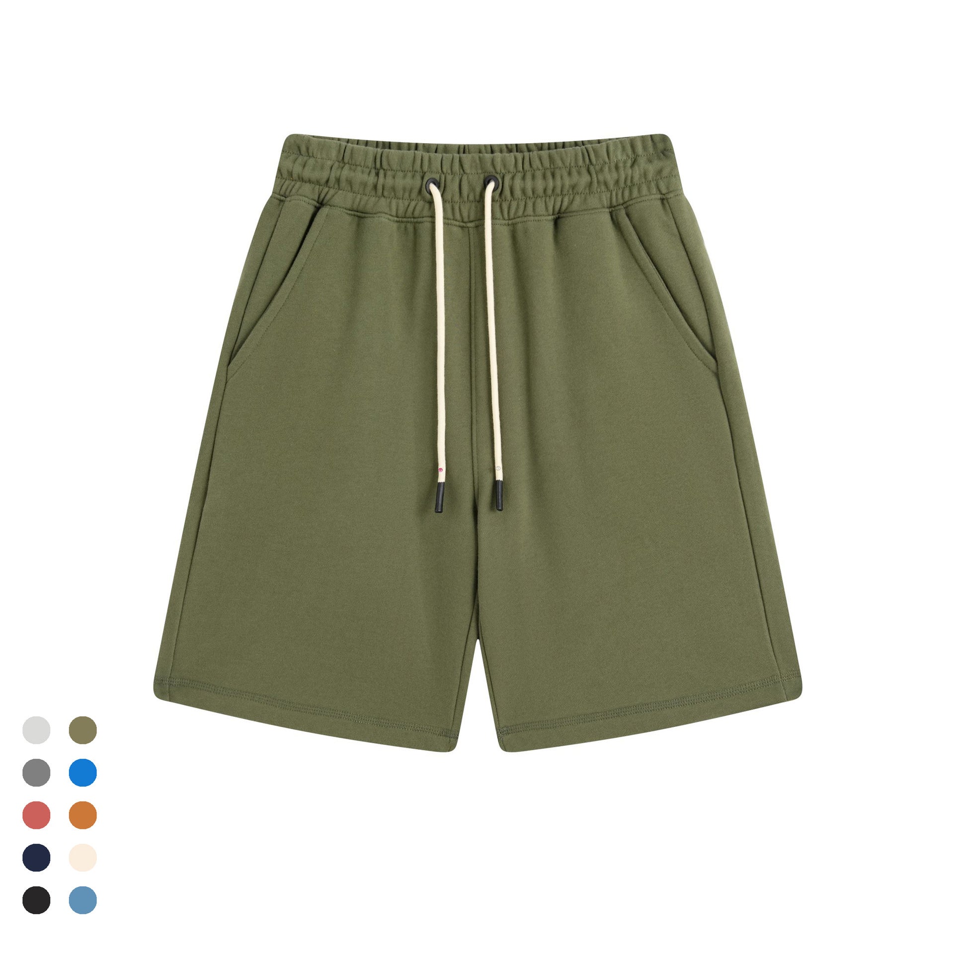 Men's Casual Heavyweight Shorts High Quality Pure Color Custom Design Streetwear Puff Printing Personalized Wholesale Shorts