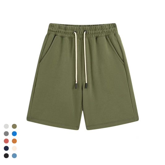 Men's Casual Heavyweight Shorts High Quality Pure Color Custom Design Streetwear Puff Printing Personalized Wholesale Shorts
