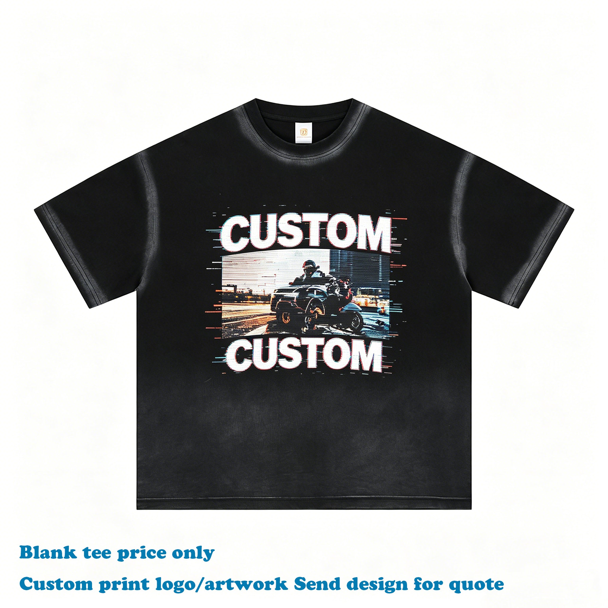 New Design Custom T-shirt High Quality 100% Cotton Washed Heavyweight Summer Short Sleeve Blank Personalized Men's T-shirts