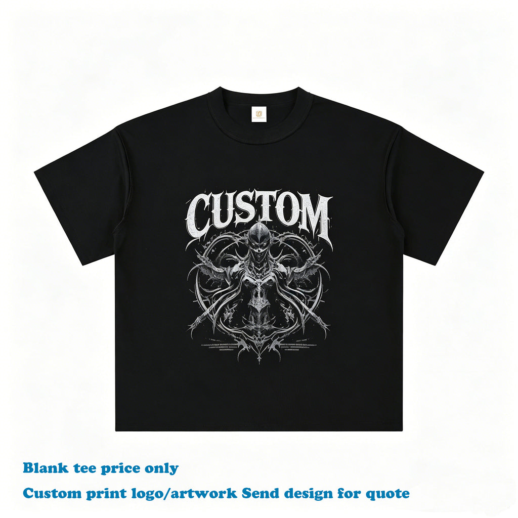 Oversized Tshirt Raw Edge Collar Boxy High Quality Quick Dry Summer Short Sleeve Breathable Custom Streetwear Plain T-shirt