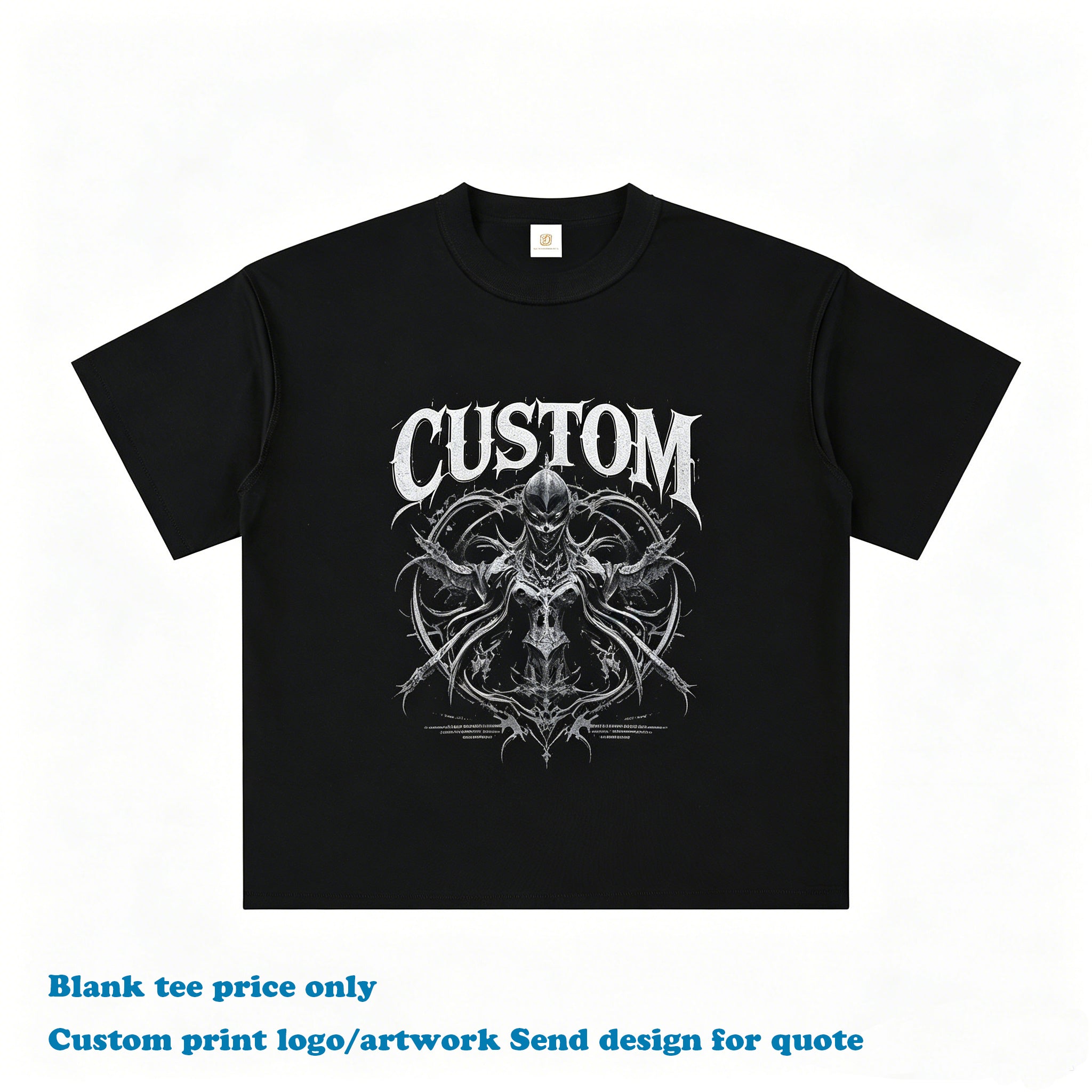 Oversized Tshirt Raw Edge Collar Boxy High Quality Quick Dry Summer Short Sleeve Breathable Custom Streetwear Plain T-shirt
