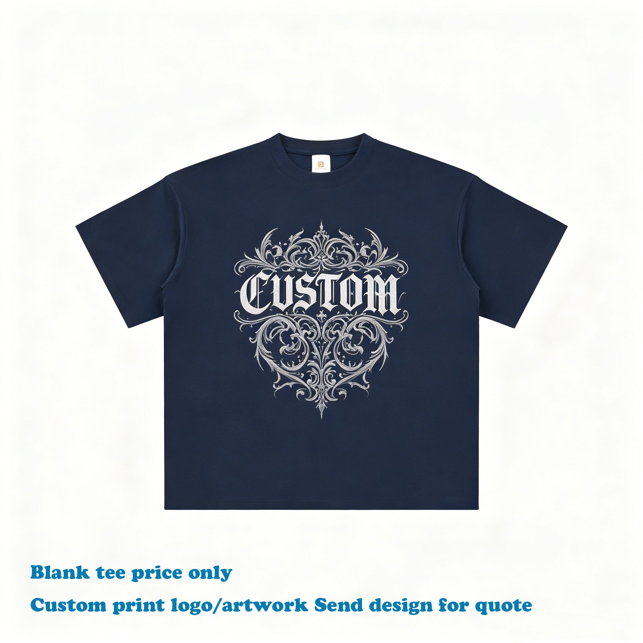 Manufacturer T-shirt Loose Puff Printing High Quality New Style Custom Embroidery logo Unisex Heat Transfers for T-shirts