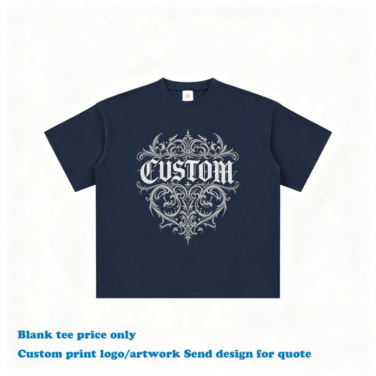 Manufacturer T-shirt Loose Puff Printing High Quality New Style Custom Embroidery logo Unisex Heat Transfers for T-shirts
