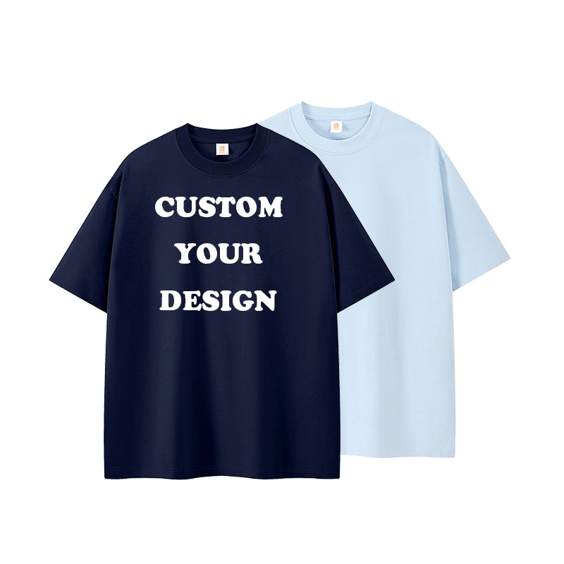 Streetwear Heavyweight Tshirts Round Neck 2026 Summer New Design Embroidery logo High Quality Custom Personalized T-shirt