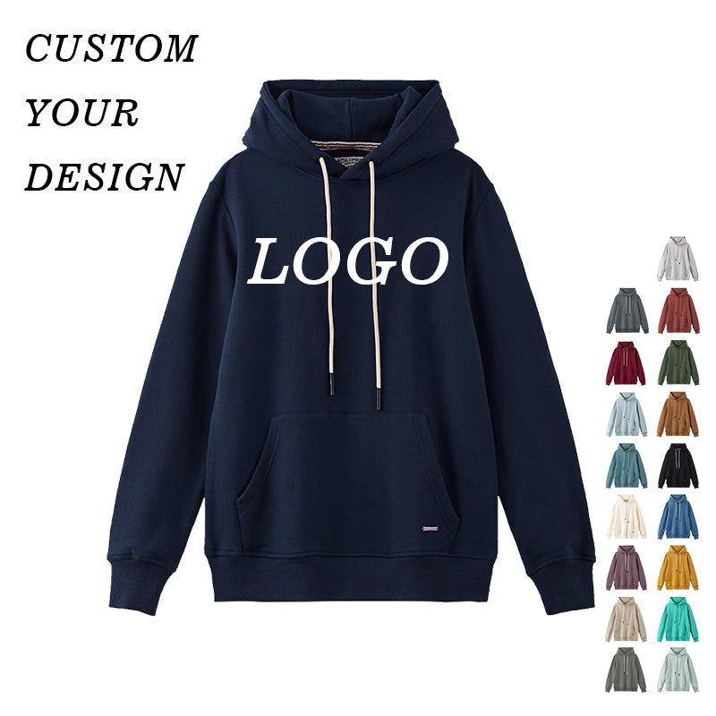 Hot Selling Black Custom Hoodies Wholesale 100% Cotton 360g Distressed Embroidery Unisex High Quality Drop Shoulder Plain Hoodie