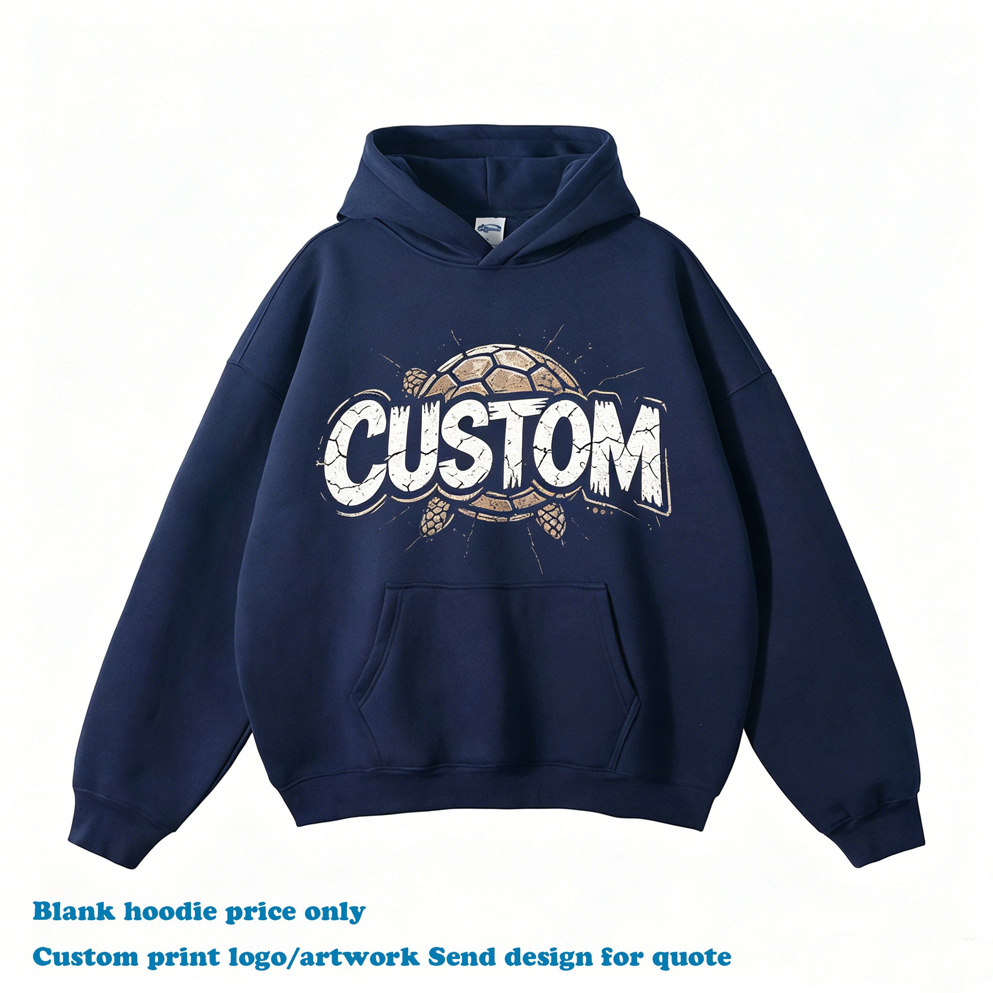 Hot Selling Custom Hoodie High Quality Casual Streetwear Drop Shoulder Wireless Embroidery logo Blank Heavyweight Men's Hoodies