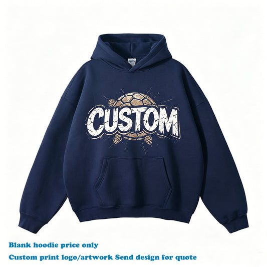 Hot Selling Custom Hoodie High Quality Casual Streetwear Drop Shoulder Wireless Embroidery logo Blank Heavyweight Men's Hoodies