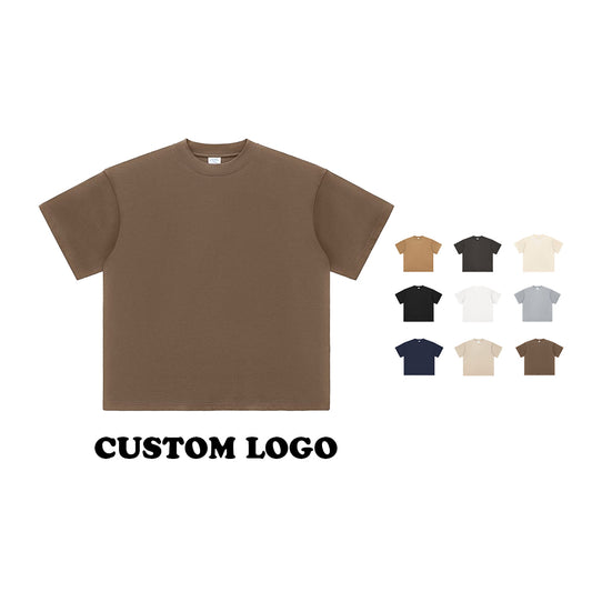Men's T-shirts Heavyweight Loose 100% Cotton New Design Short Sleeve High Quality Custom Blank Distressed Embroidery T-shirt