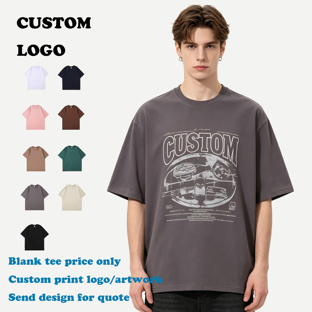 2026 Summer T-shirt New Style Custom Blank High Quality Round Neck High Quality Wholesale Embroidery logo Custom Plain t Shirt