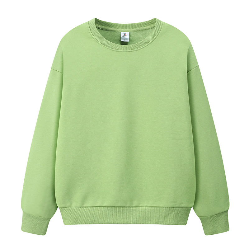 Wholesale Customized Sweatshirts Loose Sleeved Round Neck Sweatshirt Plain Tshirts for Printing Personalized American Style